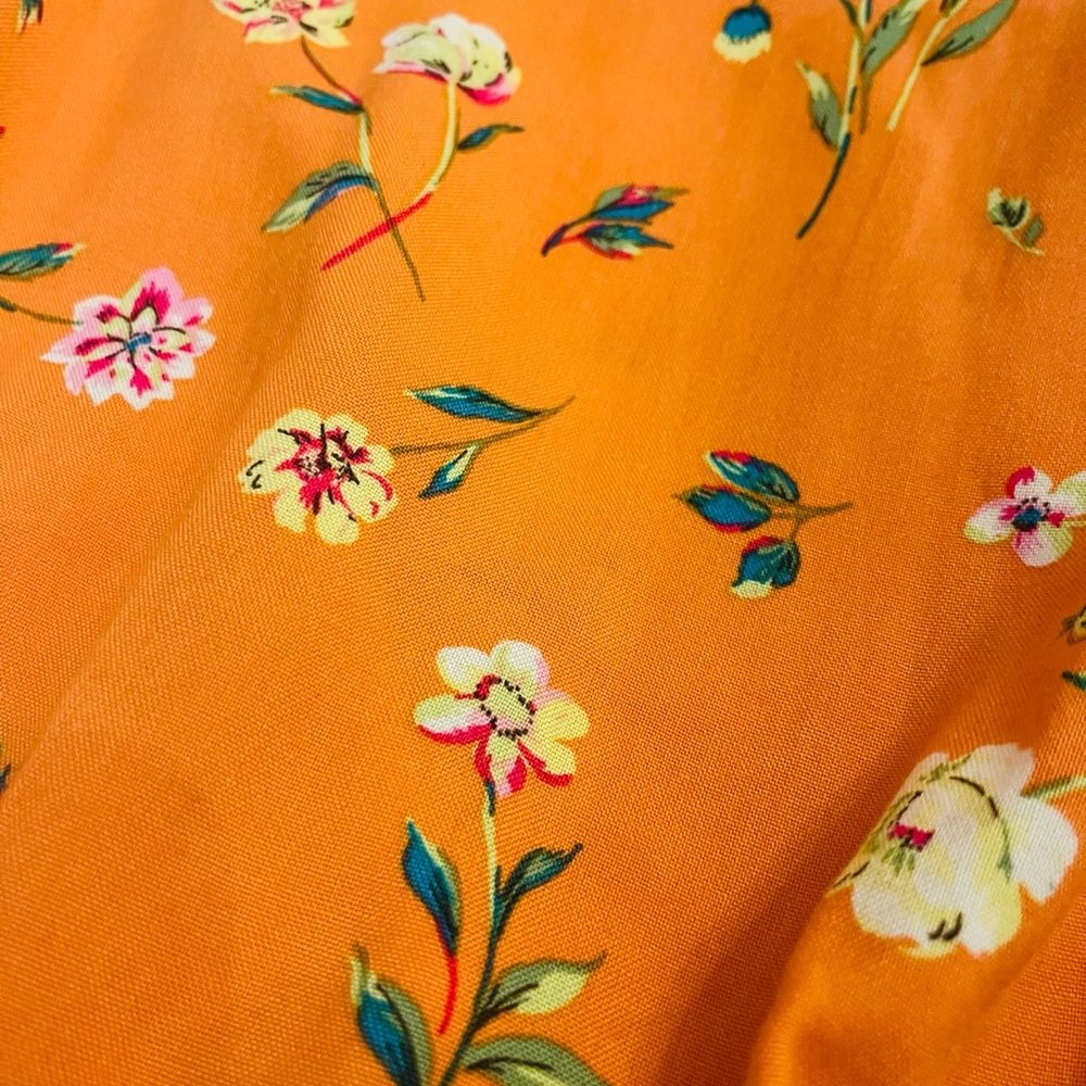 Volcom Orange Floral Mini Dress - Picture 4 of 4